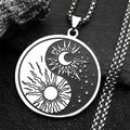 Yin Yang Sun and Moon Pendant Necklace