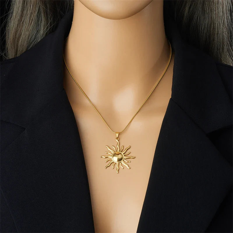 Sun Pendant Necklace for Women