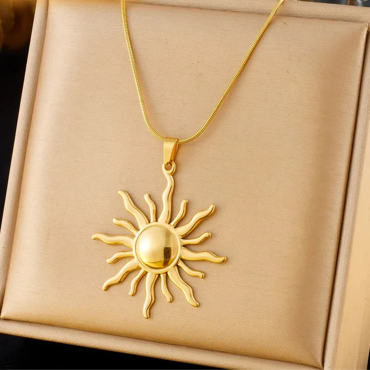 Sun Pendant Necklace for Women