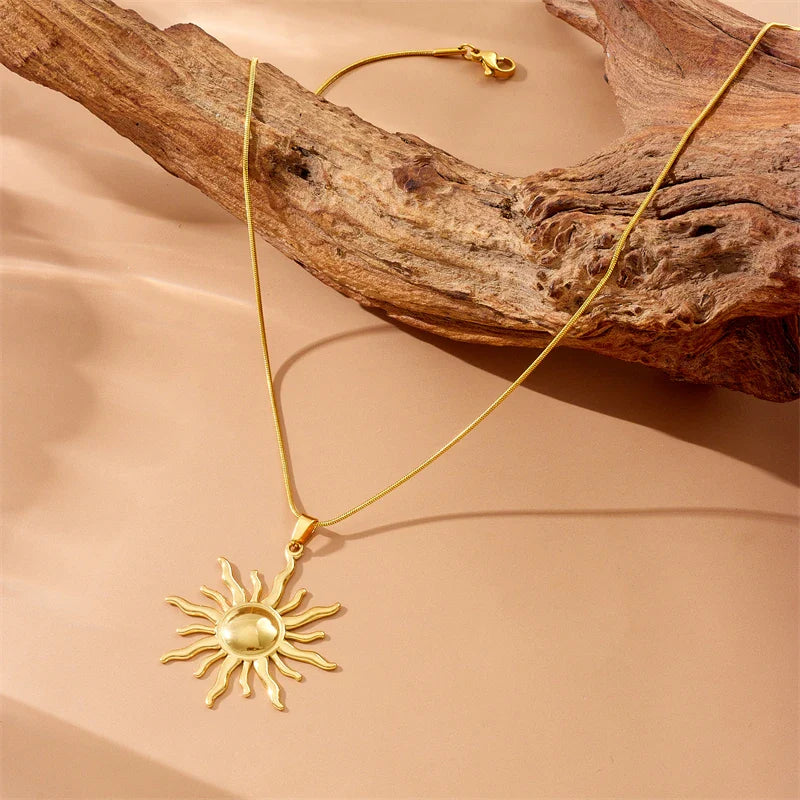 Sun Pendant Necklace for Women
