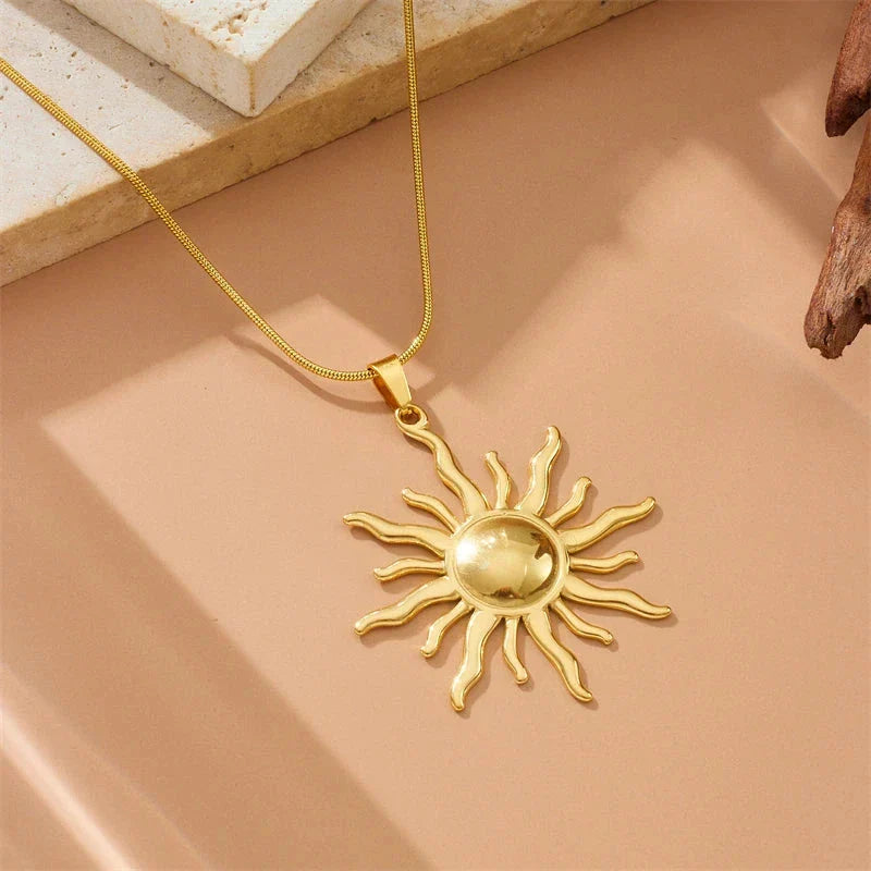 Sun Pendant Necklace for Women