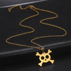 Collier Pendentif Tête de Mort or