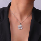 Collar Colgante Wiccano Nudo de Bruja Amuleto de Protección para Mujer plata