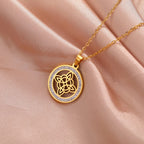 Collar Colgante Wiccano Nudo de Bruja Amuleto de Protección para Mujer oro