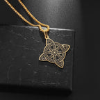 Wiccan Pendant Necklace Witch's Protection Knot Gold