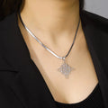 Wiccan Pendant Necklace Witch's Knot Women's Protective Amulet silver