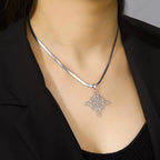 Wiccan Pendant Necklace Witch's Knot Women's Protective Amulet silver