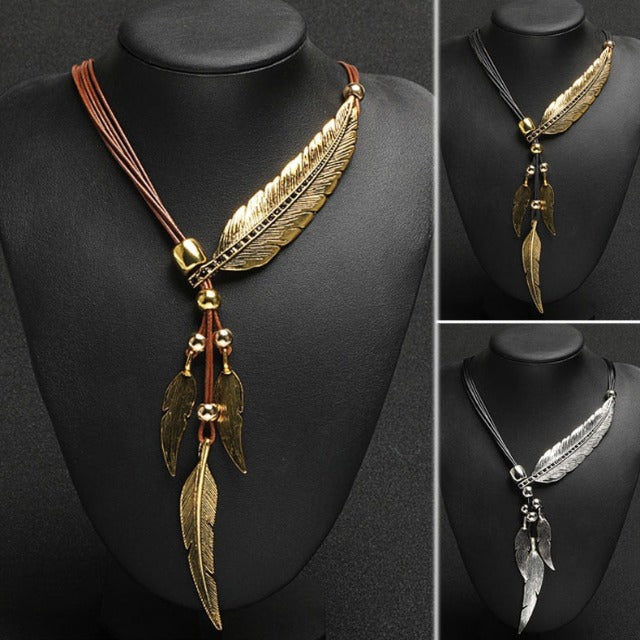 Feather Necklace for Women