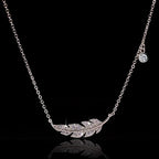 Collier plume scintillant pour femme