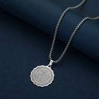 Collier pour femme avec pendentif Ayatul Kursi arabe argent