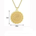 Collier pour femme avec pendentif Ayatul Kursi arabe 