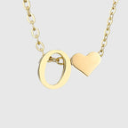 Collier pour femme avec pendentif coeur et initiale - lettre