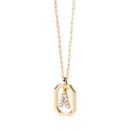 Collar para mujer con colgante hexagonal con inicial - letra 