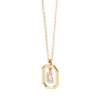 Collier femme avec pendentif hexagonale initiale g