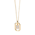 Collar para mujer con colgante hexagonal con inicial - letra 