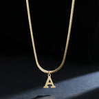 Women’s necklace with initial letter pendant