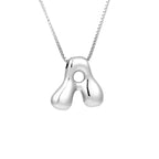 Women's necklace with initial letter pendant