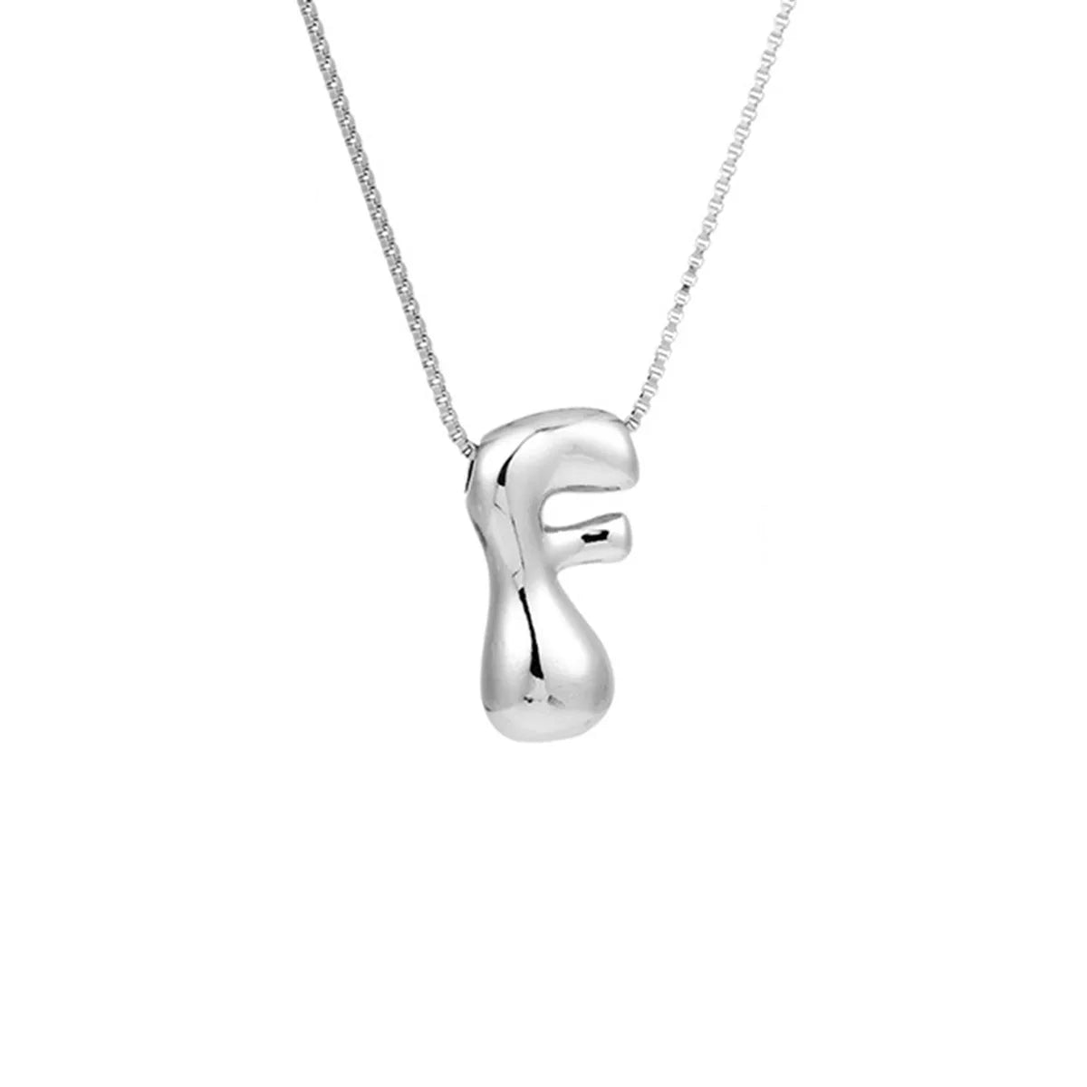 Women's necklace with initial letter pendant