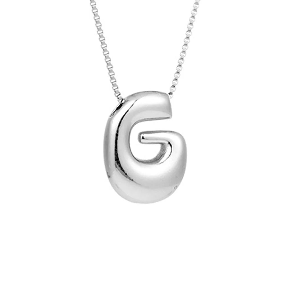 Women's necklace with initial letter pendant