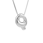 Women's necklace with initial letter pendant