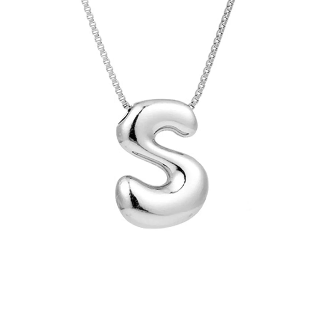 Women's necklace with initial letter pendant
