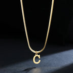 Women’s necklace with initial letter pendant