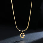 Women’s necklace with initial letter pendant