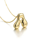 Women's necklace with initial letter pendant