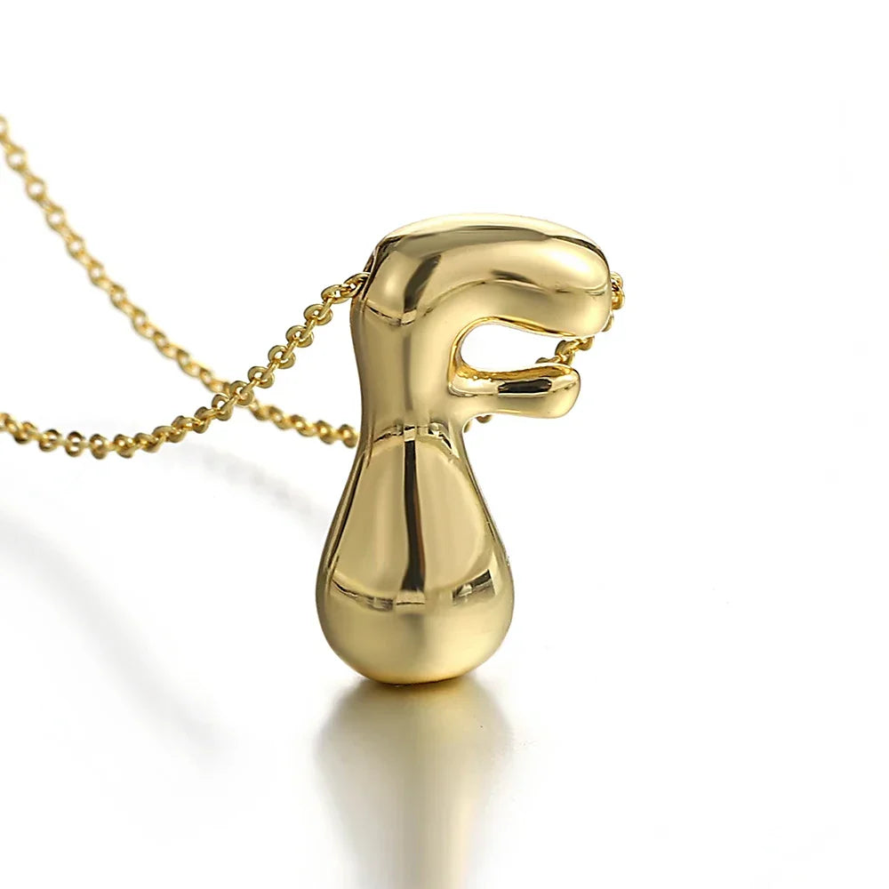 Women's necklace with initial letter pendant