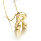 Women's necklace with initial letter pendant