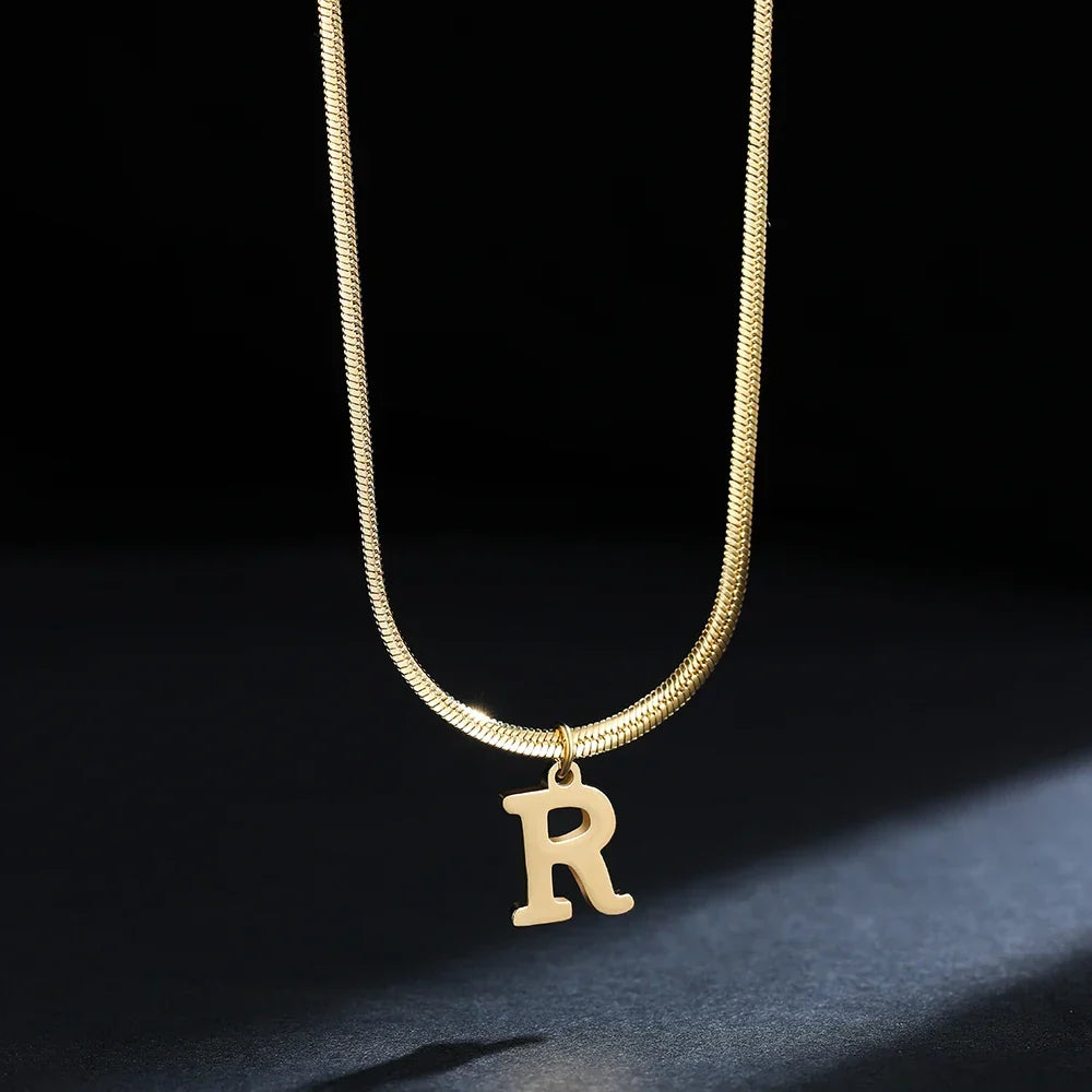 Women’s necklace with initial letter pendant