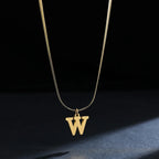 Women’s necklace with initial letter pendant