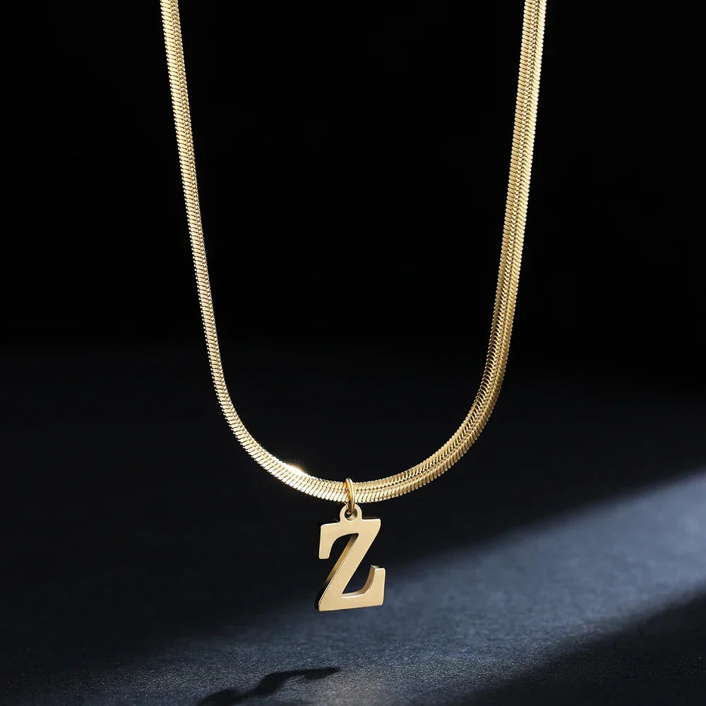 Women’s necklace with initial letter pendant