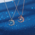 Collier pour Femme Pendentif Etoile et Lune or