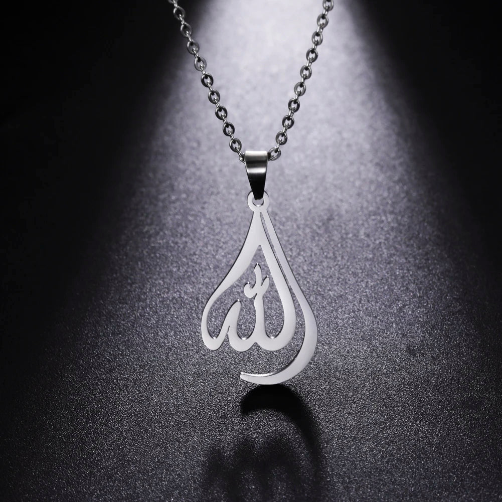 Collar para hombre o mujer con colgante Allah símbolo islámico 