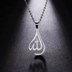 Collar para hombre o mujer con colgante Allah símbolo islámico 