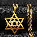 Collar con Colgante Estrella de David para hombre o mujer, simbólica judía 
