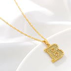 Collier homme ou femme avec pendentif personnalisé initiale b