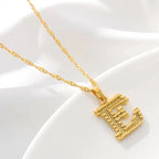Collar para hombre o mujer con colgante de inicial - letra 