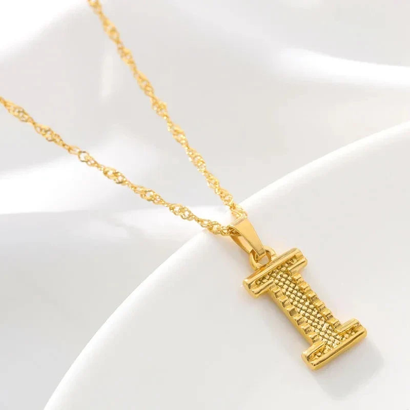 Collar para hombre o mujer con colgante de inicial - letra 