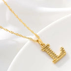 Collar para hombre o mujer con colgante de inicial - letra 