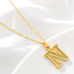 Collar para hombre o mujer con colgante de inicial - letra 