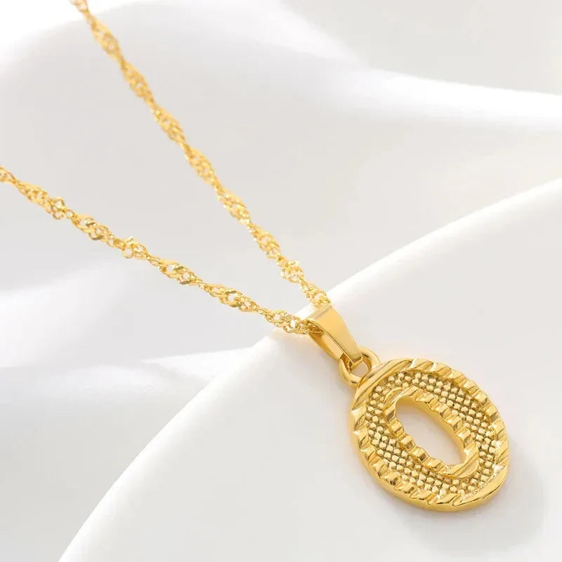 Collar para hombre o mujer con colgante de inicial - letra 