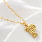 Collar para hombre o mujer con colgante de inicial - letra 