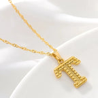 Collar para hombre o mujer con colgante de inicial - letra 