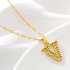Collar para hombre o mujer con colgante de inicial - letra 