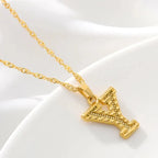 Collar para hombre o mujer con colgante de inicial - letra 
