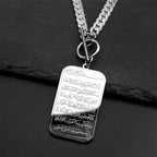 Ayatul Kursi pendant choker necklace, Islamic symbol 