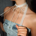 Choker necklace with knot pendant