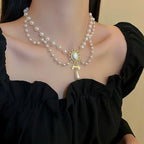 Collar Gargantilla con Colgantes de Perlas Estilo Barroco